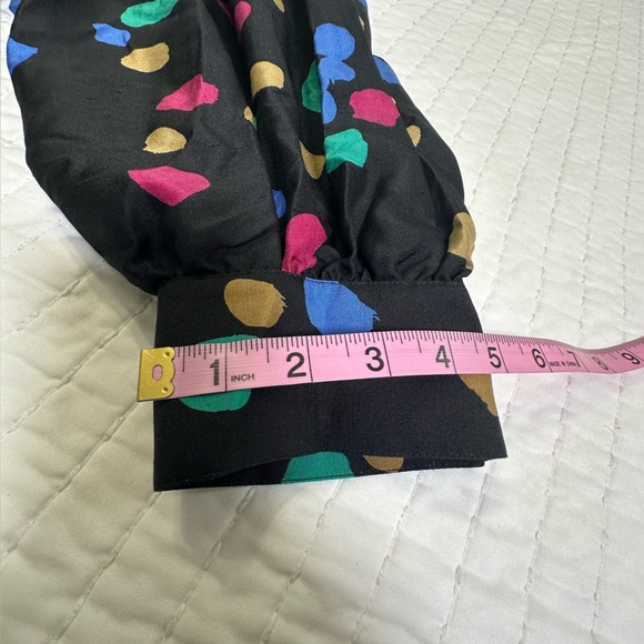 Lafayette 148 New York 100% Silk Black Doha Scattered Dot Print Wrap Dress - Picture 8 of 16